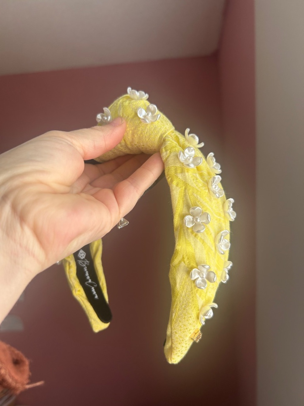 Brianna cannon Pearl Floral Yellow Headband
